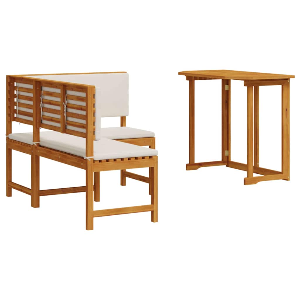 vidaXL Gartenbänke Set 2 pcs Braun Massivholz Akazie