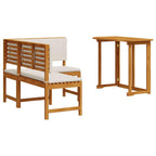 vidaXL Gartenbänke Set 2 pcs Braun Massivholz Akazie