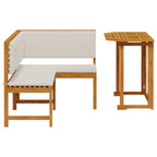 vidaXL Gartenbänke Set 2 pcs Braun Massivholz Akazie