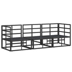 vidaXL Gartenmöbel mit Kissen 3 Stück Schwarz und Anthrazit Metall