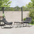 vidaXL gartenmöbel mit Kissen 2 pcs Schwarz 60,5 x 81 x 71 cm
