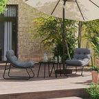 vidaXL gartenmöbel mit Kissen 2 pcs Schwarz 60,5 x 81 x 71 cm