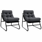 vidaXL gartenmöbel mit Kissen 2 pcs Schwarz 60,5 x 81 x 71 cm