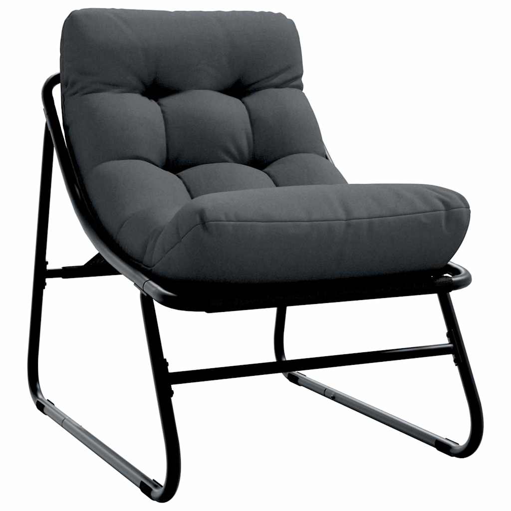 vidaXL gartenmöbel mit Kissen 2 pcs Schwarz 60,5 x 81 x 71 cm