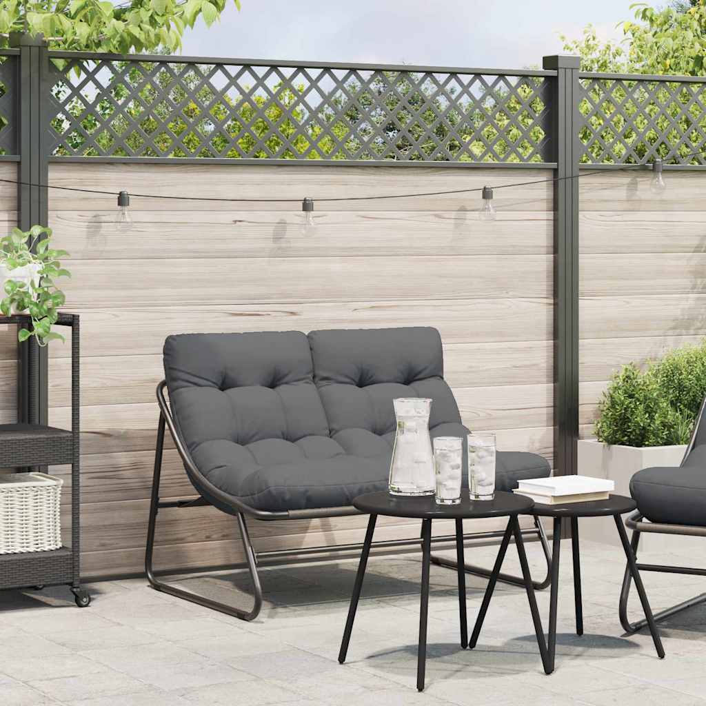 vidaXL gartenmöbel Schwarz 110 x 81 x 71 cm Pulverbeschichteter Stahl