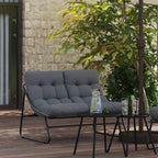 vidaXL gartenmöbel Schwarz 110 x 81 x 71 cm Pulverbeschichteter Stahl