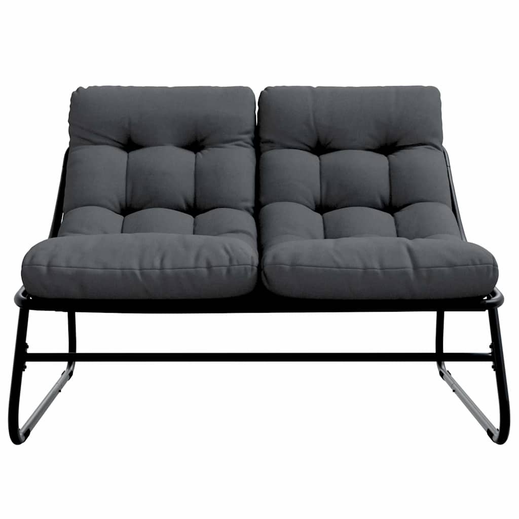vidaXL gartenmöbel Schwarz 110 x 81 x 71 cm Pulverbeschichteter Stahl