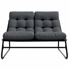 vidaXL gartenmöbel Schwarz 110 x 81 x 71 cm Pulverbeschichteter Stahl