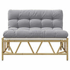vidaXL Outdoor-Sitzplätze mit Kissen Hellgrau 110 x 74,5 x 71 cm Stahl