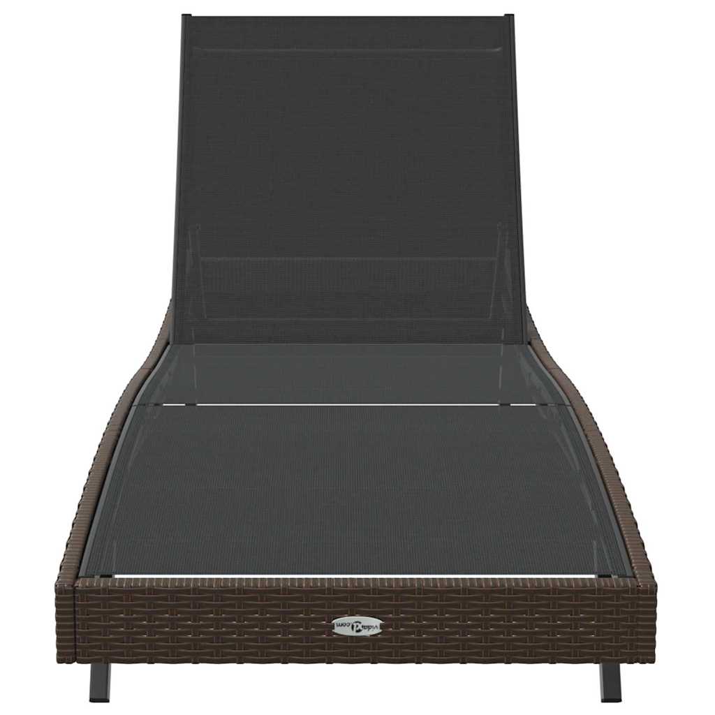 vidaXL Sonnenliege 197 x 70 x 82 cm Poly-Rattan