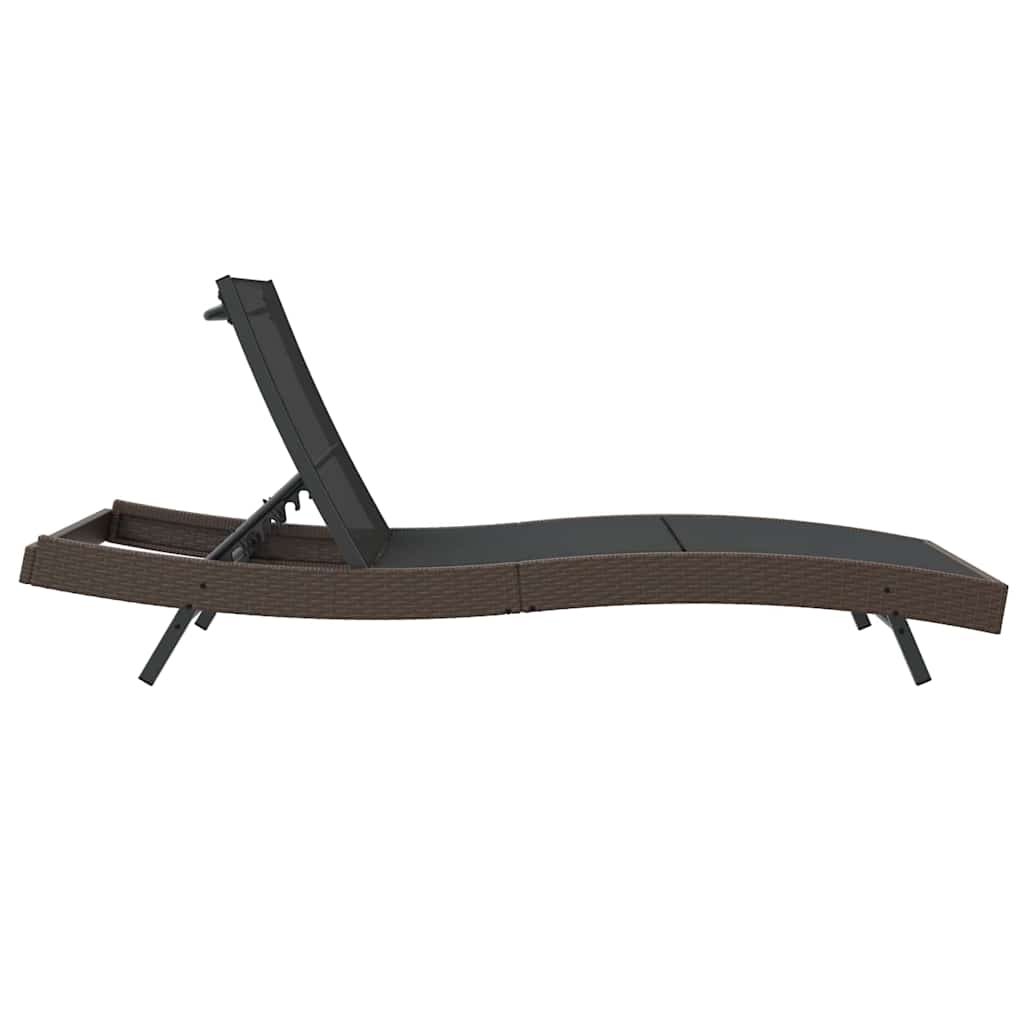 vidaXL Sonnenliege 197 x 70 x 82 cm Poly-Rattan