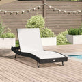vidaXL Sonnenliege Schwarz und Weiß 197 x 70 x 82 cm Poly-Rattan