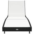 vidaXL Sonnenliege Schwarz und Weiß 197 x 70 x 82 cm Poly-Rattan