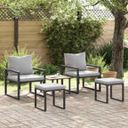 vidaXL gartenmöbel 4 pcs 2-Sitzanzahl Hellgrau Polyester