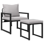vidaXL gartenmöbel 4 pcs 2-Sitzanzahl Hellgrau Polyester