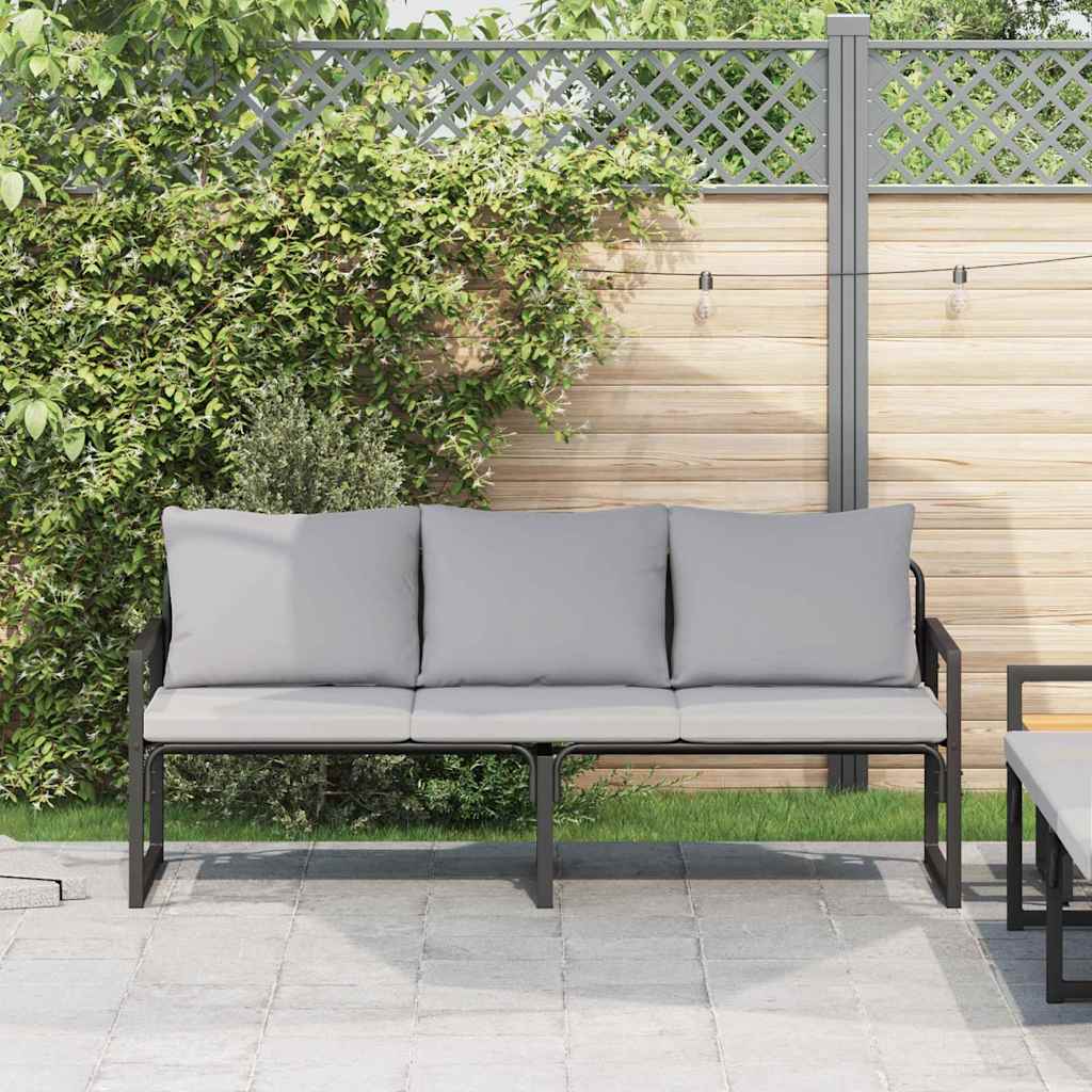 vidaXL gartenmöbel mit Kissen Hellgrau 180 x 72,5 x 71 cm Polyester