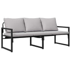 vidaXL gartenmöbel mit Kissen Hellgrau 180 x 72,5 x 71 cm Polyester