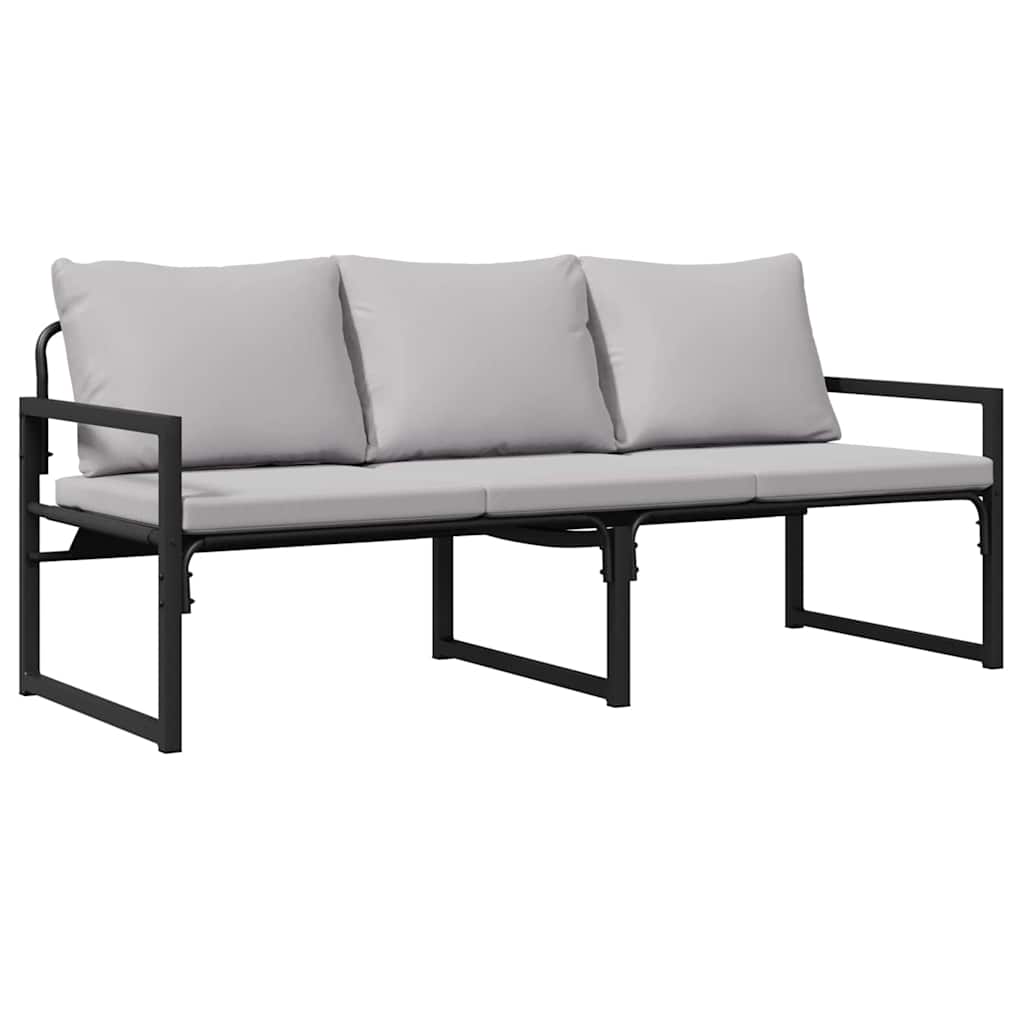 vidaXL gartenmöbel mit Kissen Hellgrau 180 x 72,5 x 71 cm Polyester