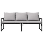 vidaXL gartenmöbel mit Kissen Hellgrau 180 x 72,5 x 71 cm Polyester