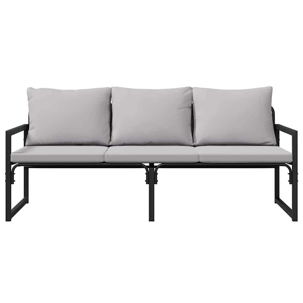vidaXL gartenmöbel mit Kissen Hellgrau 180 x 72,5 x 71 cm Polyester
