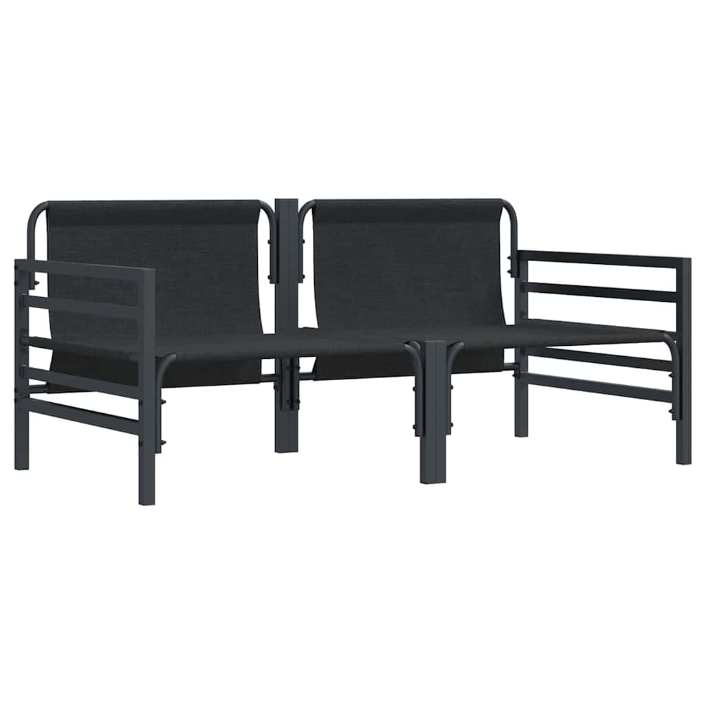 vidaXL Gartenmöbel mit Kissen 2 Stück Anthrazit 80 x 80 x 71 cm Stahl