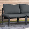 vidaXL Gartenmöbel mit Kissen Anthrazit 80 x 80 x 71 cm Stahl