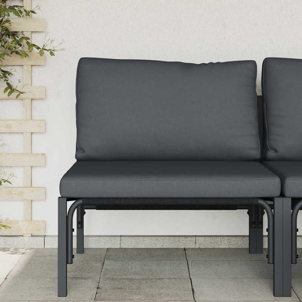 vidaXL Gartenmöbel mit Kissen Anthrazit 80 x 80 x 71 cm Stahl