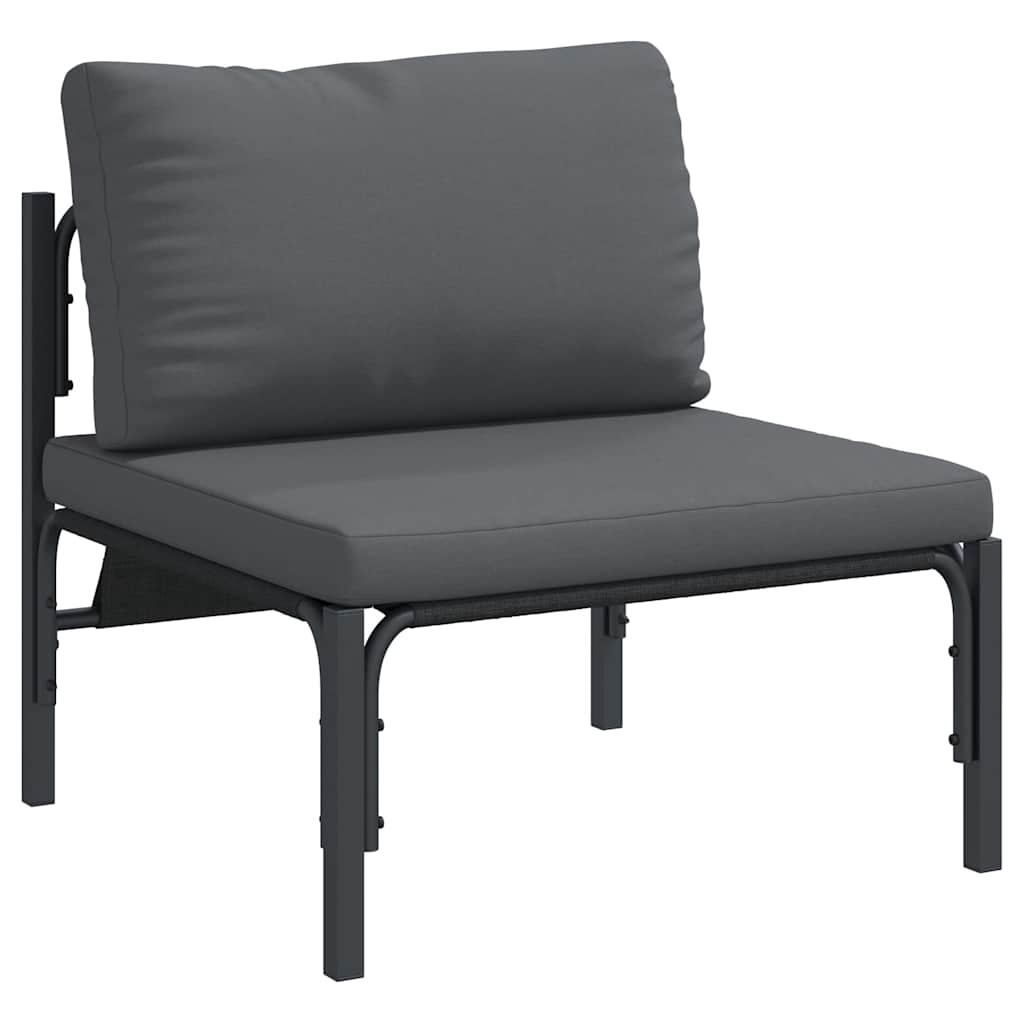 vidaXL Gartenmöbel mit Kissen Anthrazit 80 x 80 x 71 cm Stahl