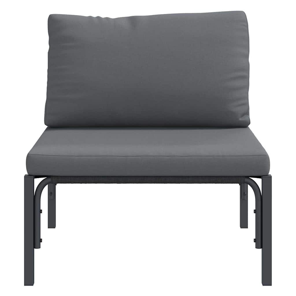 vidaXL Gartenmöbel mit Kissen Anthrazit 80 x 80 x 71 cm Stahl