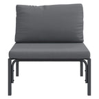 vidaXL Gartenmöbel mit Kissen Anthrazit 80 x 80 x 71 cm Stahl