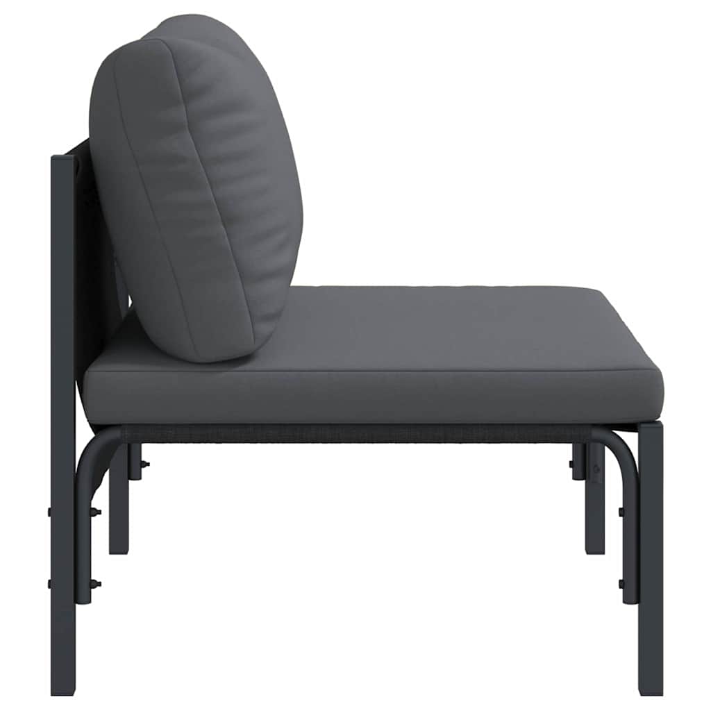 vidaXL Gartenmöbel mit Kissen Anthrazit 80 x 80 x 71 cm Stahl