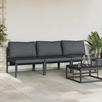 vidaXL Gartenmöbel mit Kissen 3 Stück Anthrazit 80 x 80 x 71 cm Stahl