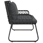 vidaXL Gartenbank Schwarz und Anthrazit Poly-Rattan