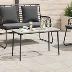 vidaXL Gartentisch Schwarz 80 x 40 x 45 cm Poly-Rattan