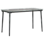vidaXL Gartentisch Schwarz 80 x 40 x 45 cm Poly-Rattan