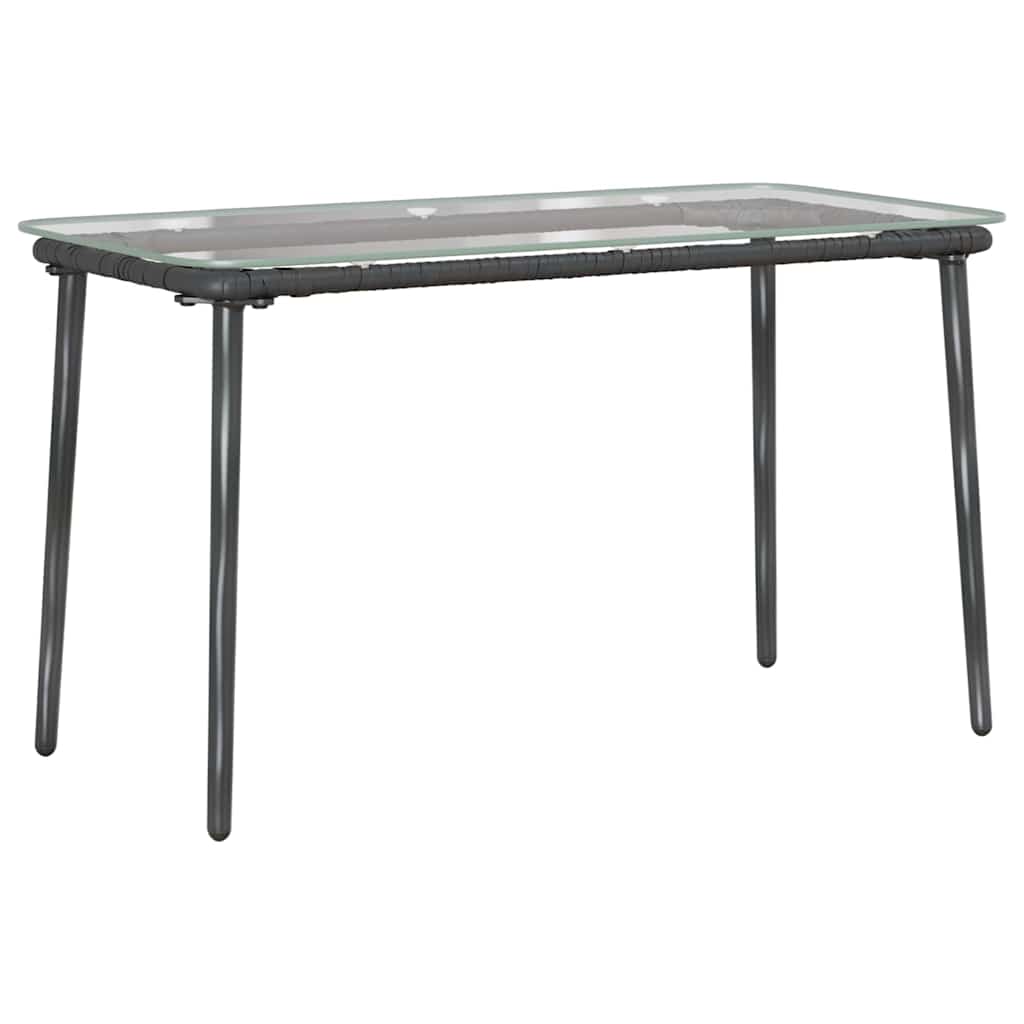 vidaXL Gartentisch Schwarz 80 x 40 x 45 cm Poly-Rattan