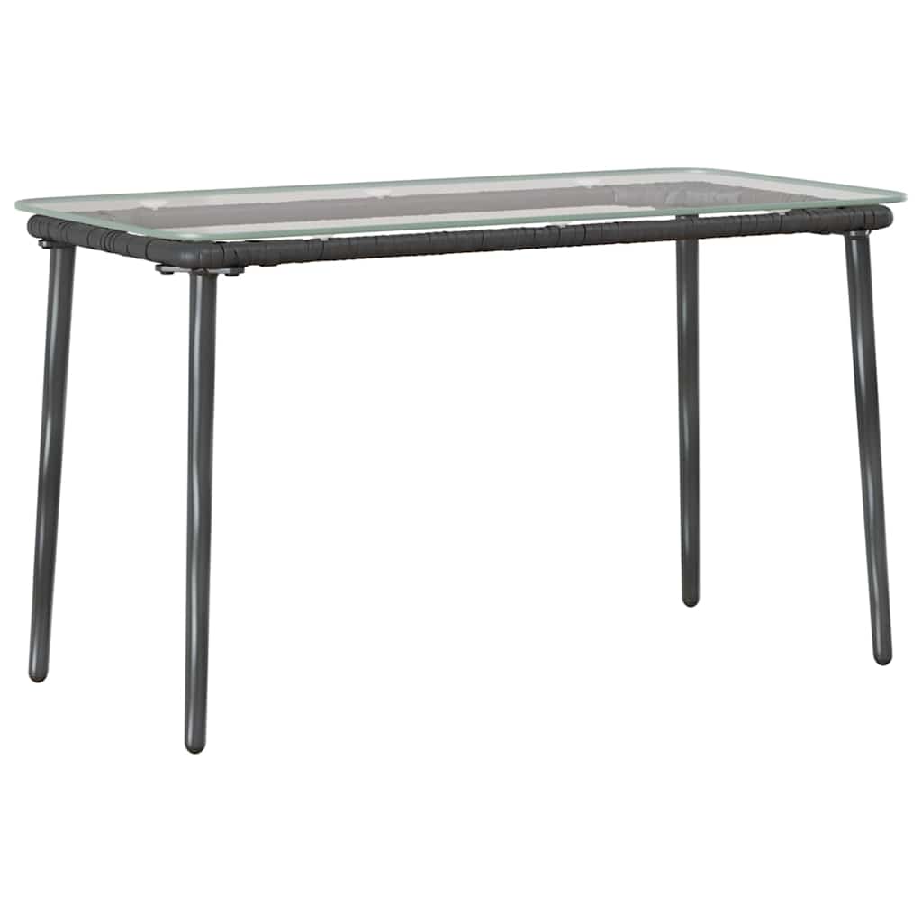 vidaXL Gartentisch Schwarz 80 x 40 x 45 cm Poly-Rattan