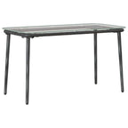 vidaXL Gartentisch Schwarz 80 x 40 x 45 cm Poly-Rattan