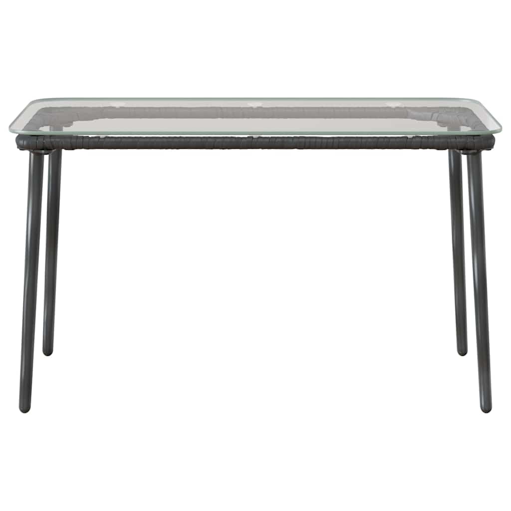 vidaXL Gartentisch Schwarz 80 x 40 x 45 cm Poly-Rattan