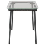 vidaXL Gartentisch Schwarz 80 x 40 x 45 cm Poly-Rattan