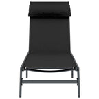 vidaXL Sonnenliege Schwarz und Anthrazit 197 x 54 x 86 cm Stahl