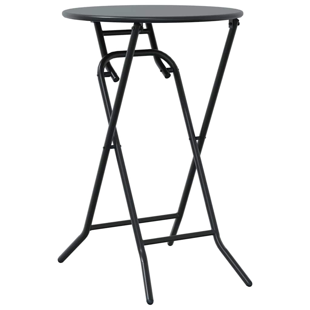 vidaXL Garten Bistro Set 3 pcs Anthrazit Stahl