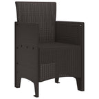 vidaXL Gartenstuhl mit Kissen 2 pcs Braun 53 x 49 x 85 cm Polypropylen