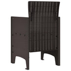 vidaXL Gartenstuhl mit Kissen 2 pcs Braun 53 x 49 x 85 cm Polypropylen