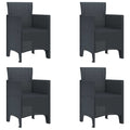 vidaXL Gartenstuhl 4 pcs Anthrazit 53 x 49 x 85 cm Polypropylen