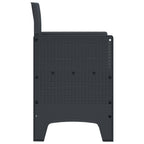 vidaXL Gartenstuhl 4 pcs Anthrazit 53 x 49 x 85 cm Polypropylen