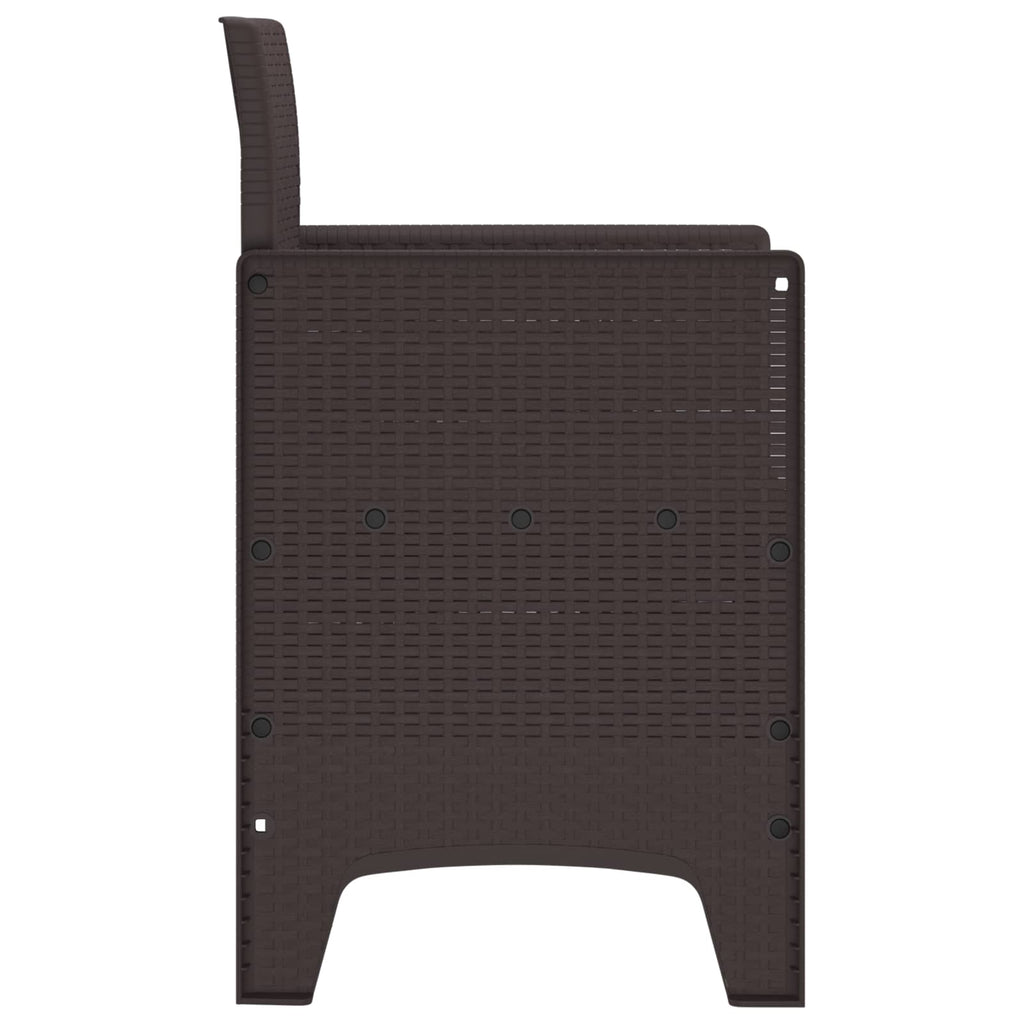 vidaXL Gartenstuhl mit Kissen 4 pcs Braun 53 x 49 x 85 cm Polypropylen