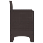 vidaXL Gartenstuhl mit Kissen 4 pcs Braun 53 x 49 x 85 cm Polypropylen