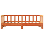 vidaXL Tagesbett mit Ausziehbett Wachsbraun 203,5 x 184 x 66 cm