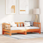 vidaXL Ausziehbares Tagesbett Wachsbraun 203,5 x 164 x 66 cm